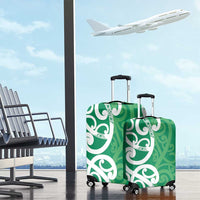 Pounamu Green Maori Luggage Cover Koru Kowhaiwhai LT7 - Polynesian Pride