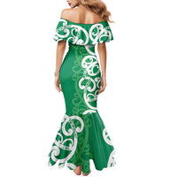 Pounamu Green Maori Mermaid Dress Koru Kowhaiwhai - Polynesian Pride