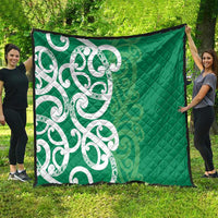 Pounamu Green Maori Quilt Koru Kowhaiwhai LT7 - Polynesian Pride