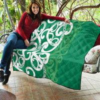 Pounamu Green Maori Quilt Koru Kowhaiwhai LT7 - Polynesian Pride