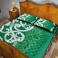 Pounamu Green Maori Quilt Bed Set Koru Kowhaiwhai - Polynesian Pride