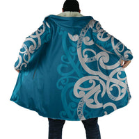 Azure Blue Maori Cloak Koru Kowhaiwhai - Polynesian Pride