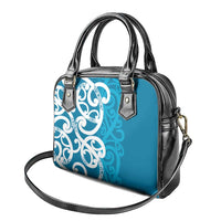 Azure Blue Maori Shoulder Handbag Koru Kowhaiwhai LT7 - Polynesian Pride