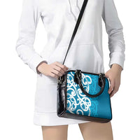 Azure Blue Maori Shoulder Handbag Koru Kowhaiwhai LT7 - Polynesian Pride