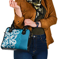 Azure Blue Maori Shoulder Handbag Koru Kowhaiwhai LT7 - Polynesian Pride