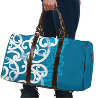 Azure Blue Maori Travel Bag Koru Kowhaiwhai LT7 - Polynesian Pride