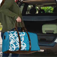 Azure Blue Maori Travel Bag Koru Kowhaiwhai LT7 - Polynesian Pride