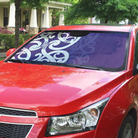 Violet Green Maori Auto Sun Shade Koru Kowhaiwhai - Polynesian Pride