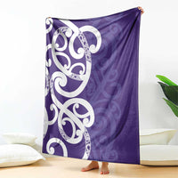 Violet Green Maori Blanket Koru Kowhaiwhai LT7 - Polynesian Pride