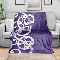 Violet Green Maori Blanket Koru Kowhaiwhai LT7 - Polynesian Pride