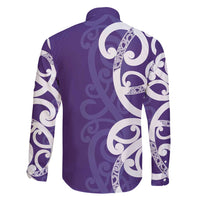 Violet Green Maori Family Matching Mermaid Dress and Hawaiian Shirt Koru Kowhaiwhai LT7 - Polynesian Pride