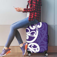 Violet Green Maori Luggage Cover Koru Kowhaiwhai LT7 - Polynesian Pride