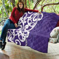 Violet Green Maori Quilt Koru Kowhaiwhai LT7 - Polynesian Pride
