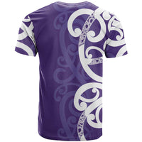 Violet Green Maori T Shirt Koru Kowhaiwhai LT7 - Polynesian Pride