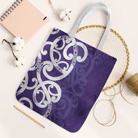 Violet Green Maori Tote Bag Koru Kowhaiwhai - Polynesian Pride