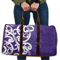Violet Green Maori Travel Bag Koru Kowhaiwhai LT7 Violet - Polynesian Pride