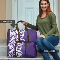 Violet Green Maori Travel Bag Koru Kowhaiwhai LT7 - Polynesian Pride