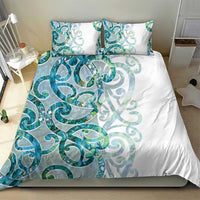 Paua Shell Maori Bedding Set Koru Kowhaiwhai - Polynesian Pride