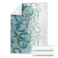 Paua Shell Maori Blanket Koru Kowhaiwhai LT7 - Polynesian Pride