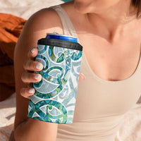 Paua Shell Maori 4 in 1 Can Cooler Tumbler Koru Kowhaiwhai - Polynesian Pride
