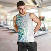 Paua Shell Maori Men Tank Top Koru Kowhaiwhai - Polynesian Pride