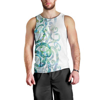 Paua Shell Maori Men Tank Top Koru Kowhaiwhai - Polynesian Pride