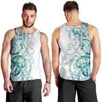 Paua Shell Maori Men Tank Top Koru Kowhaiwhai - Polynesian Pride