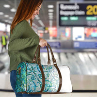 Paua Shell Maori Travel Bag Koru Kowhaiwhai LT7 - Polynesian Pride