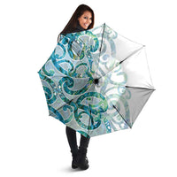 Paua Shell Maori Umbrella Koru Kowhaiwhai - Polynesian Pride