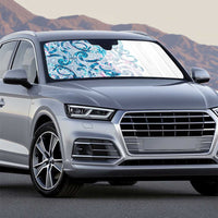 Turquoise Paua Shell Maori Auto Sun Shade Koru Kowhaiwhai - Polynesian Pride