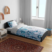 Turquoise Paua Shell Maori Bedding Set Koru Kowhaiwhai - Polynesian Pride