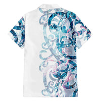 Turquoise Paua Shell Maori Hawaiian Shirt Koru Kowhaiwhai - Polynesian Pride