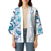 Turquoise Paua Shell Maori Kimono Koru Kowhaiwhai - Polynesian Pride