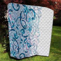 Turquoise Paua Shell Maori Quilt Koru Kowhaiwhai LT7 - Polynesian Pride