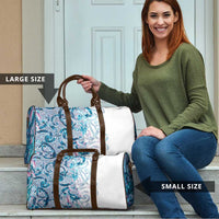 Turquoise Paua Shell Maori Travel Bag Koru Kowhaiwhai LT7 - Polynesian Pride