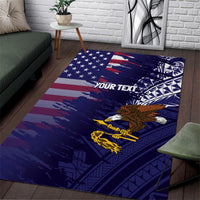 American Samoa Mix US Area Rug Flag Day Grunge Style