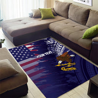 American Samoa Mix US Area Rug Flag Day Grunge Style