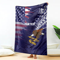 American Samoa Mix US Blanket Flag Day Grunge Style