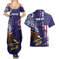 American Samoa Mix US Couples Matching Summer Maxi Dress and Hawaiian Shirt Flag Day Grunge Style LT7 - Polynesian Pride