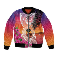 Guam Chamorro Bomber Jacket Artsy Latte Stone