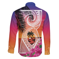 Guam Chamorro Family Matching Puletasi and Hawaiian Shirt Artsy Latte Stone