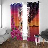 Guam Chamorro Window Curtain Artsy Latte Stone