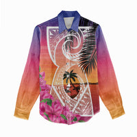 Guam Chamorro Women Casual Shirt Artsy Latte Stone