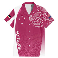 Personalised New Zealand Rugby Family Matching Mermaid Dress and Hawaiian Shirt Aotearoa Champions - Pink Version