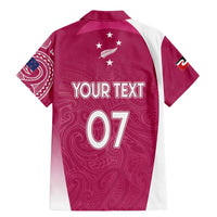 Personalised New Zealand Rugby Family Matching Mermaid Dress and Hawaiian Shirt Aotearoa Champions - Pink Version