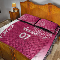 Personalised New Zealand Rugby Quilt Bed Set Aotearoa Champions - Pink Version