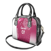 Personalised New Zealand Rugby Shoulder Handbag Aotearoa Champions - Pink Version