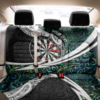 Personalized NZ Darts Back Car Seat Cover Paua Shell Maori Koru Whakairo - Polynesian Pride