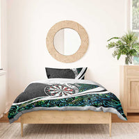 Personalized NZ Darts Bedding Set Paua Shell Maori Koru Whakairo - Polynesian Pride