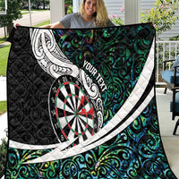 Personalized NZ Darts Quilt Paua Shell Maori Koru Whakairo LT7 Colorful - Polynesian Pride